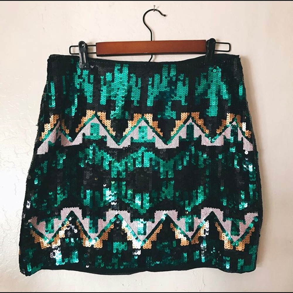 Sequin Boho Mini Skirt